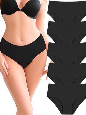 UNDER THE SEA Seamless Underwear for Women Plus Size Mid Rise Lingerie Brief Sex